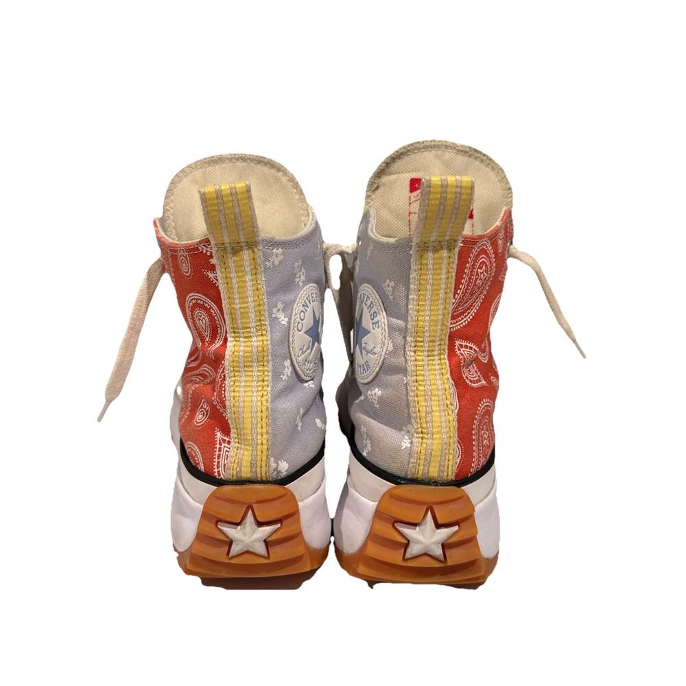 Converse Run Star Hike Bandana Patchwork Chuck Taylor Hightop Platform Size 8.5 - Picture 5 of 11